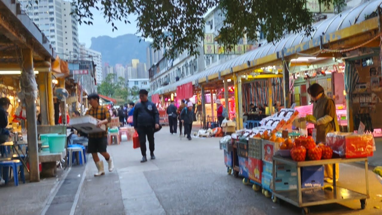 suasana pasar Choi Hung dipagi hari