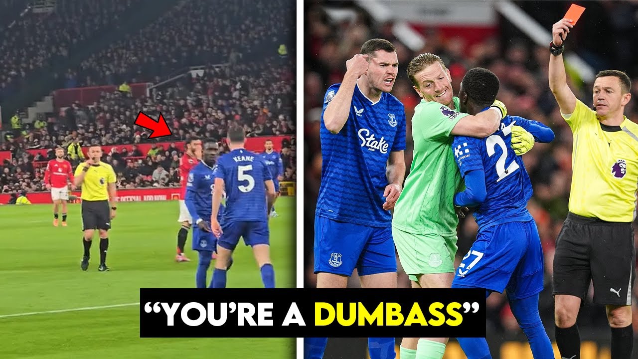 🟥Everton Gueye Red Card After He Almost Knocked Out own Teammate vs United