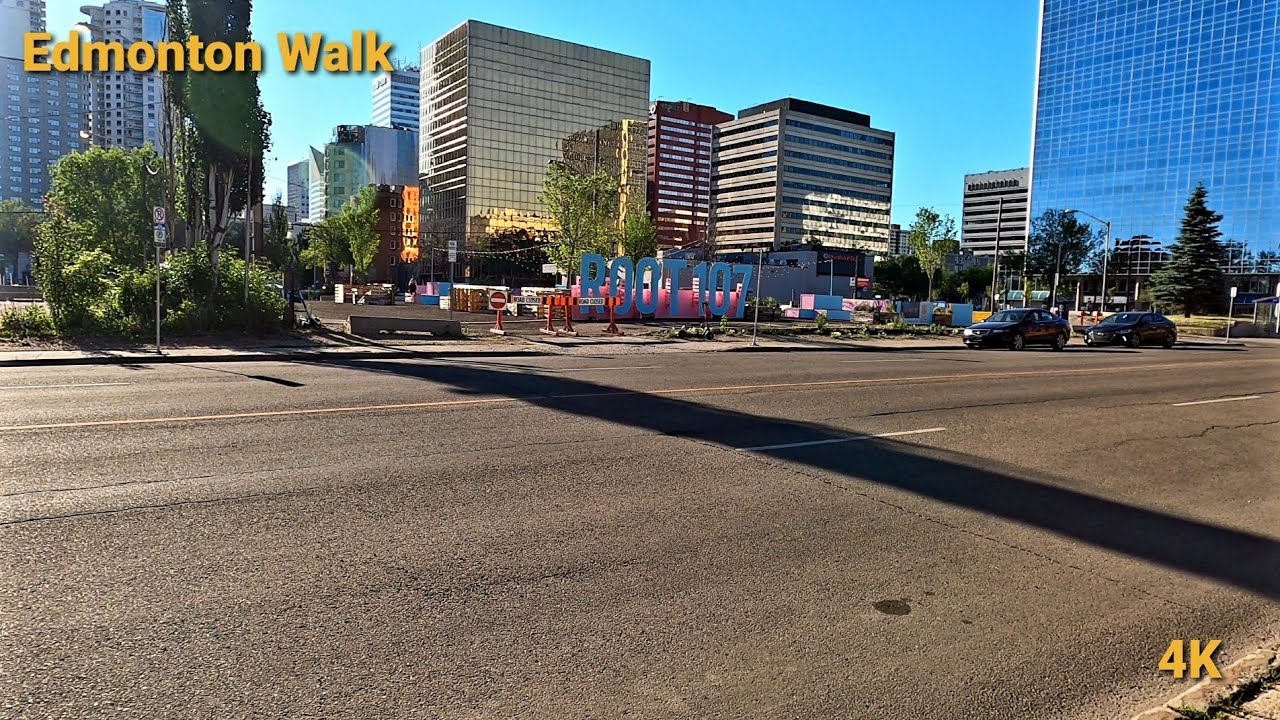 Downtown Edmonton Walk (107 Street), AB, Canada