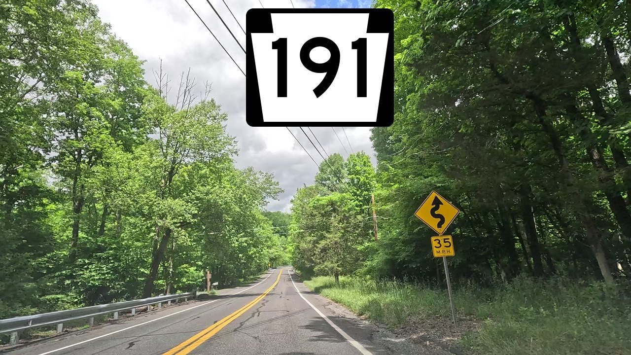 ⁴ᴷ⁶⁰ Driving Pennsylvania Route 191 from Bangor, PA to Stroudsburg, PA
