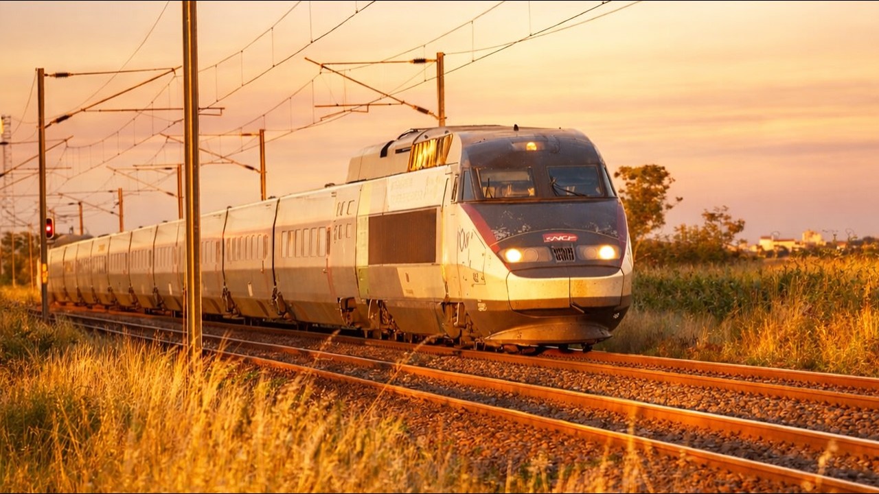 Trains de ballast, train de fret céréales, citernes, Euro4000, TGV OUIGO/INOUI autour de La Rochelle