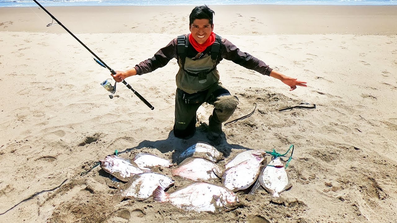 20 kg de lenguado en una mañana con caña y señuelo