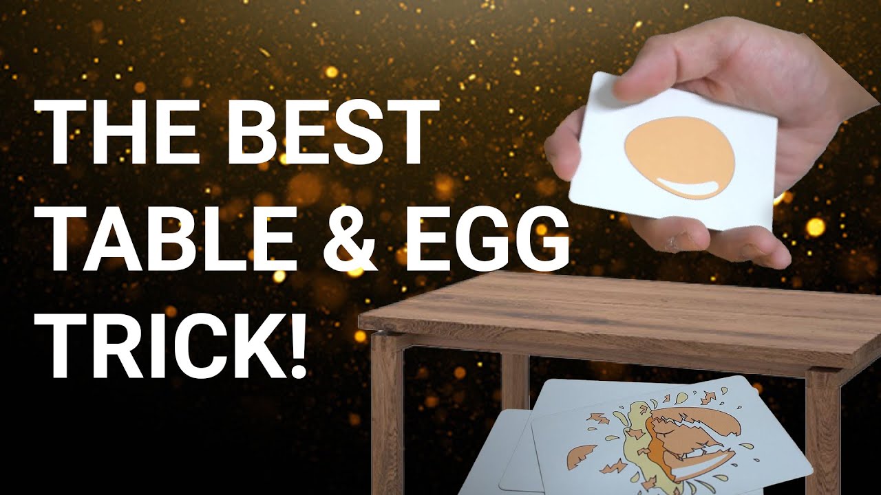 TUTORIAL: Visual Egg Through Table Magic Trick! (& Card!) | Revealed