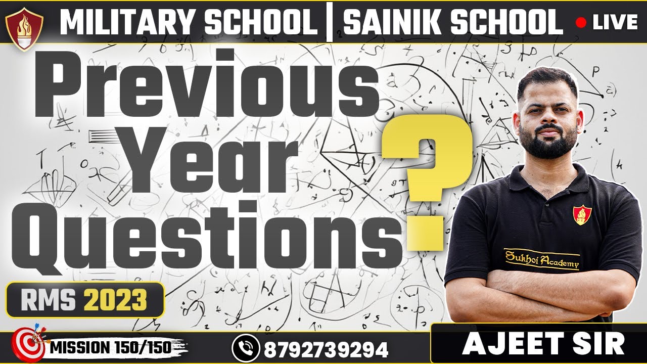Previous Year Questions | Class 6 | Sainik School Classes Online | Sainik School Coaching Online