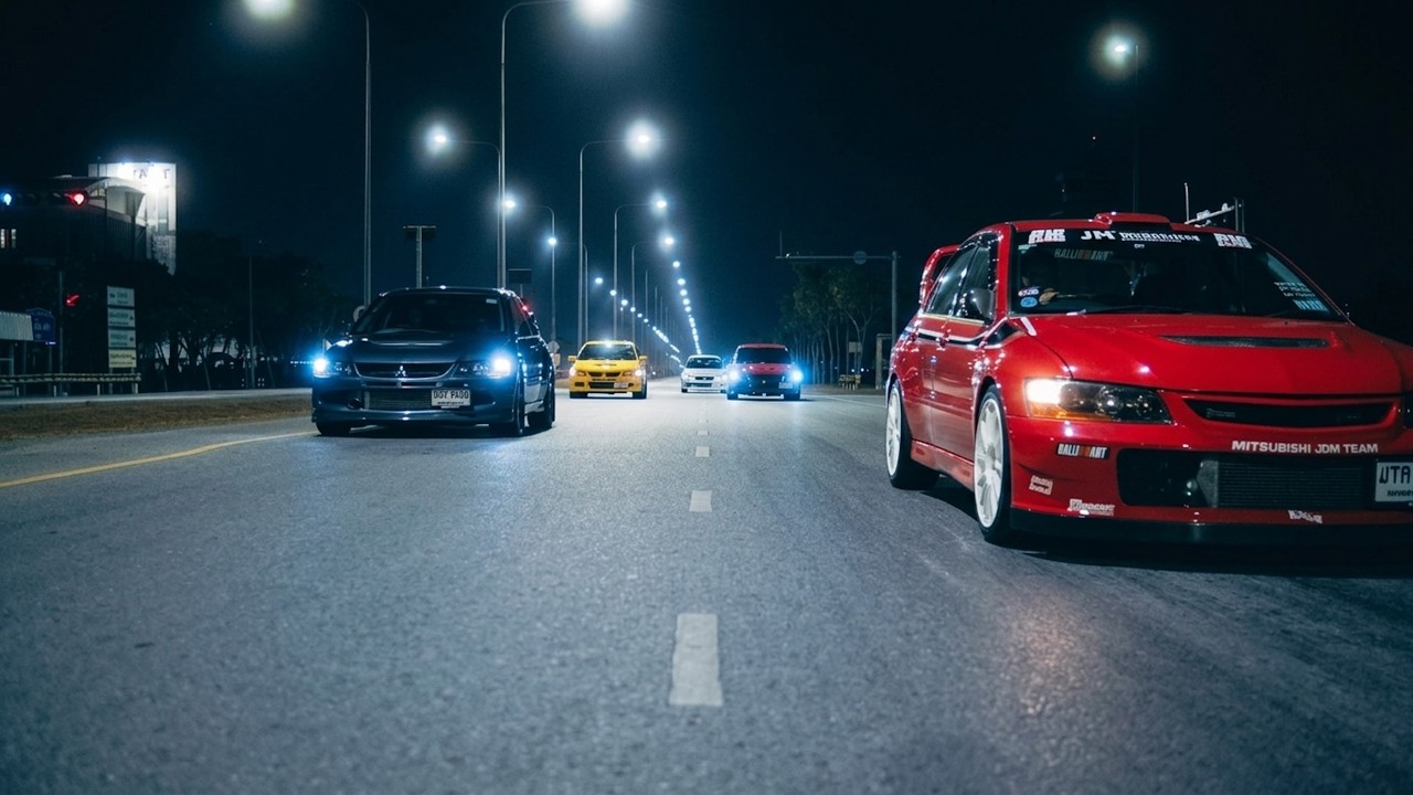 Mitsubishi Evo 7, 8 and 9 Cinematic 4k | Night Run