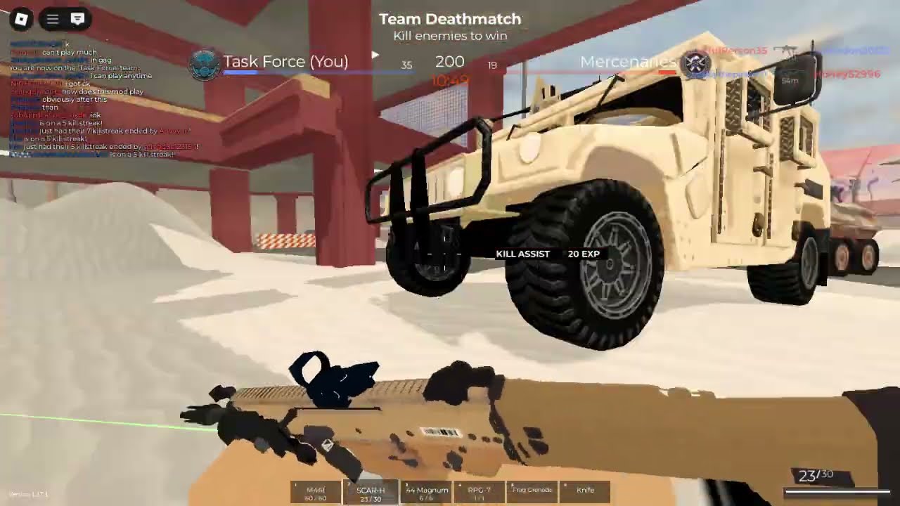Amazing fights gameplay in roblox ground war