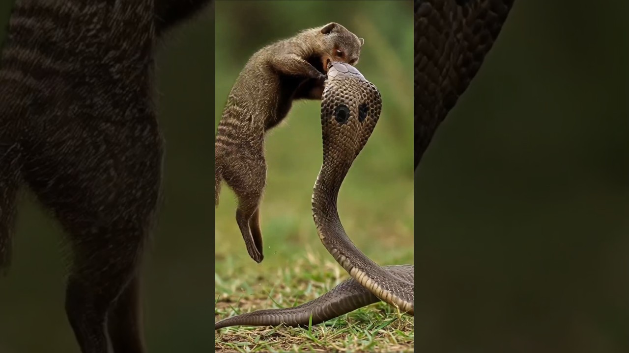 Mongoose and Cobra fight #shorts #mongoose #cobra #cobrasnake #shortvideo #viralvideo #animals #zoo