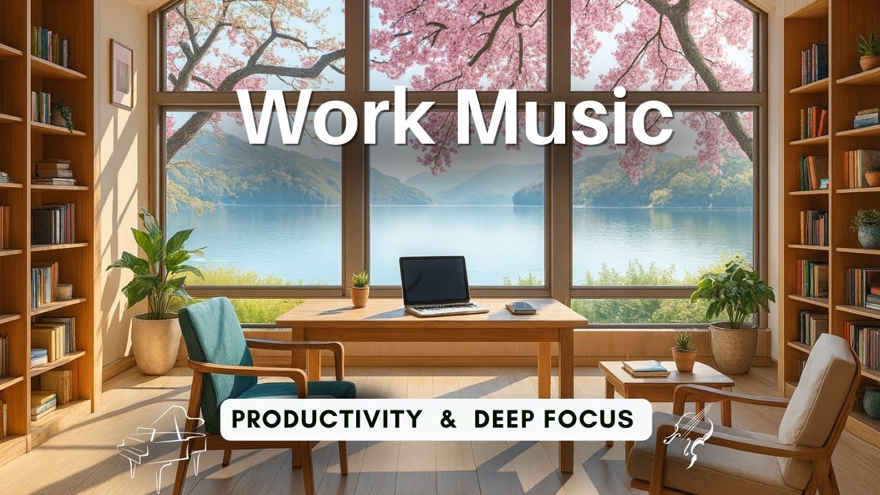 Deep Focus Music 🎧 | Productive Piano & Violin for Calm Work Sessions