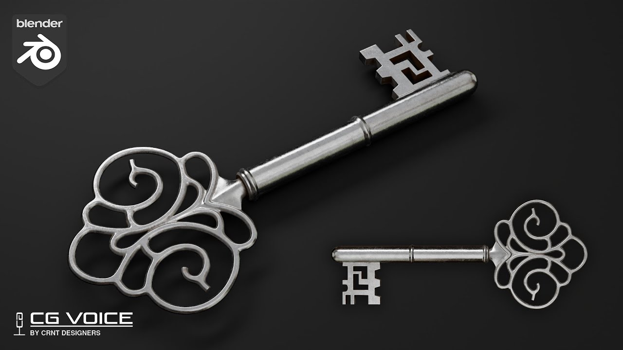 Vintage key modeling in blender _ blender modeling