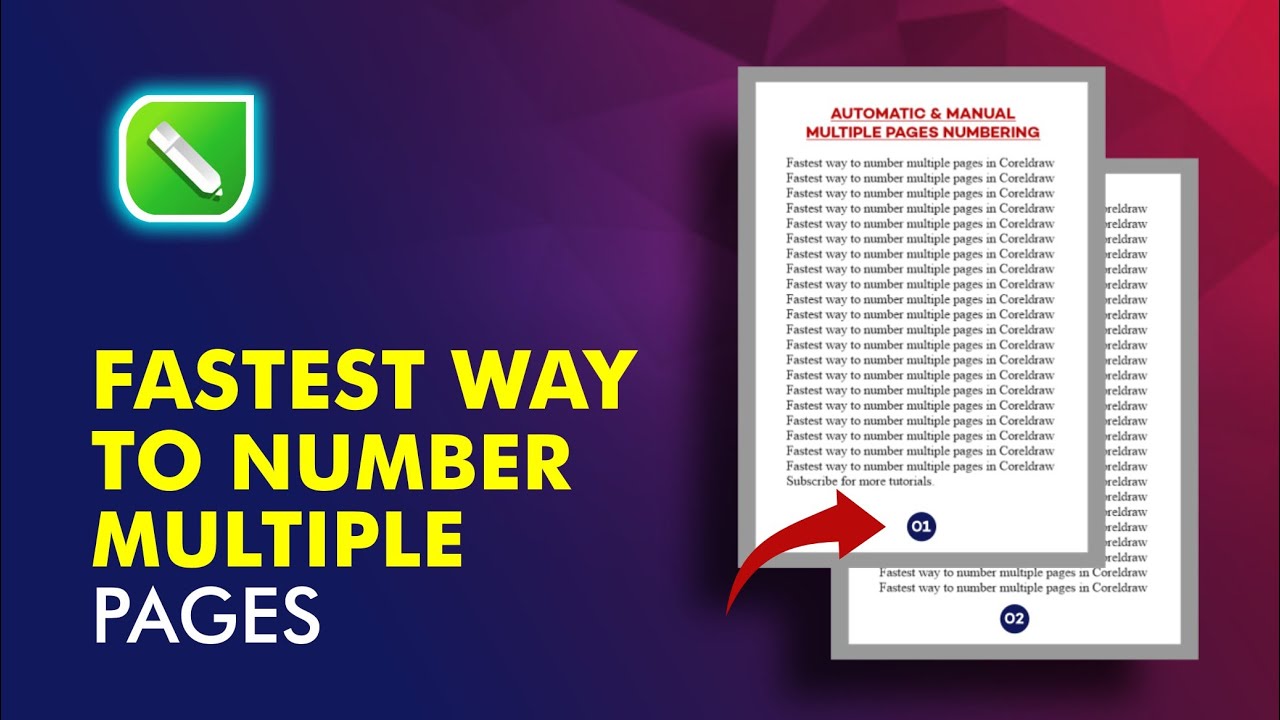 HOW TO NUMBER MULTIPLE PAGES AT ONCE WITHOUT STRESS IN CORELDRAW!