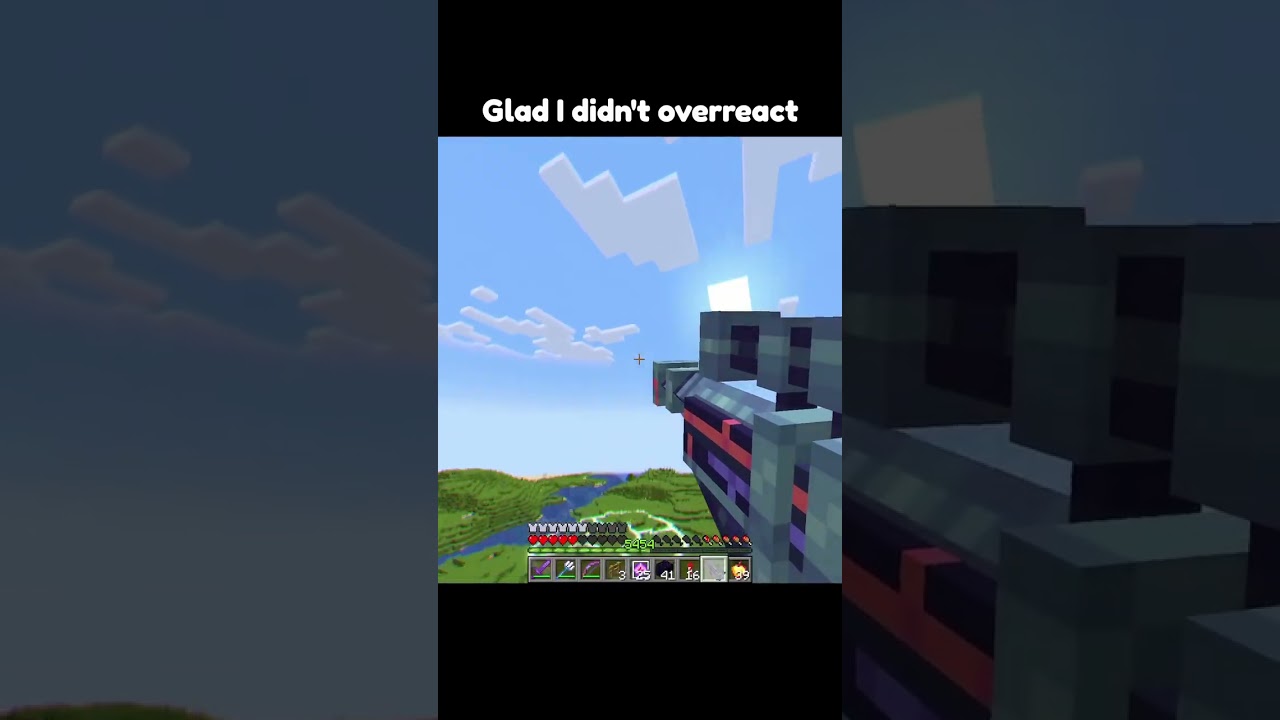 Glad I didn't Overreact #minecraft #minecraftmeme #minecraftshorts