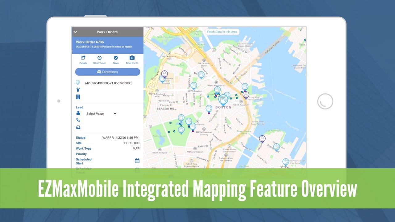 EZMaxMobile Integrated Mapping Feature Overview
