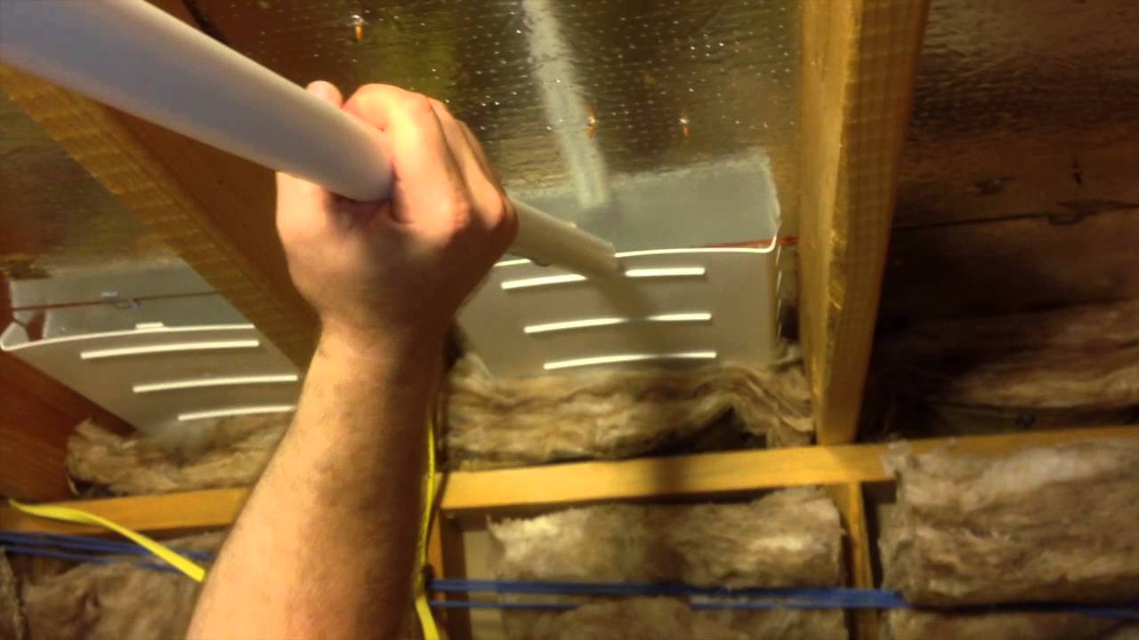 How to install multiple attic insulation baffles in a cathedral ceiling.