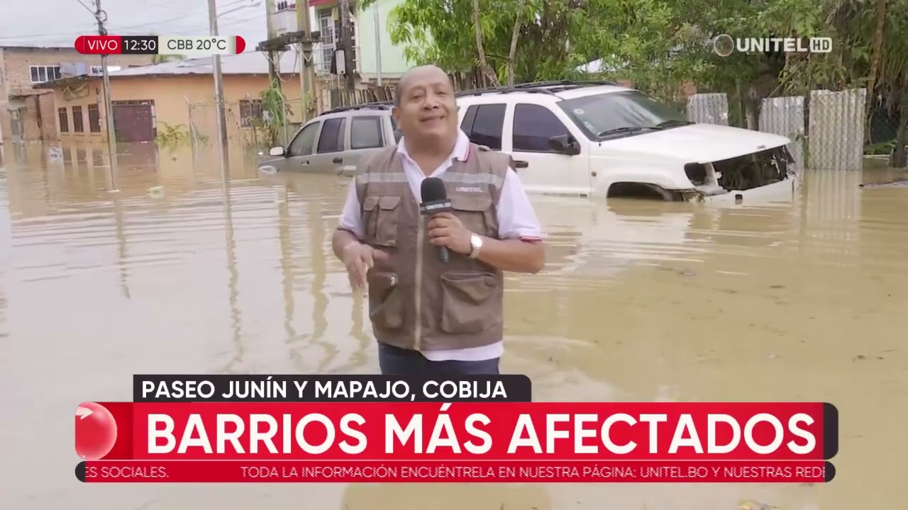 Cobija inundada: Más de 180 familias fueron evacuadas tras el desborde del río Acre