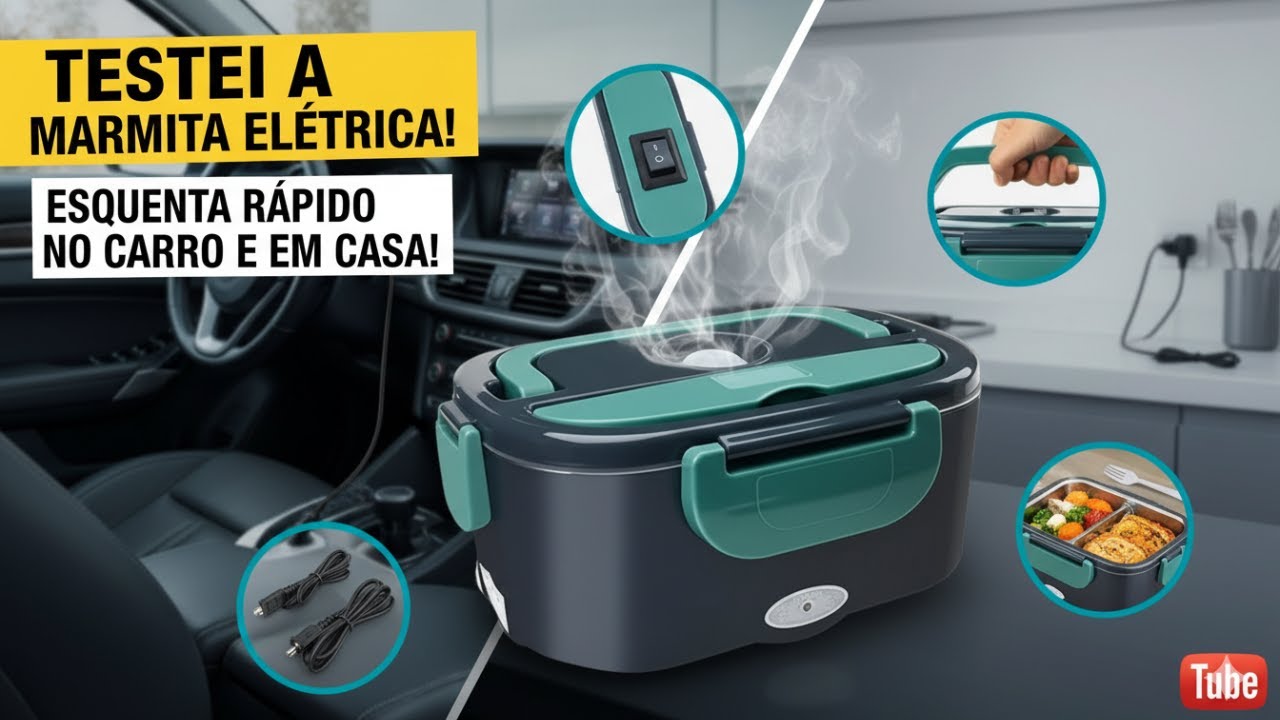 TESTEI a MARMITA ELÉTRICA VEICULAR 2025! Aquece MESMO em 30 Minutos? Vale a Pena? REVIEW COMPLETO!