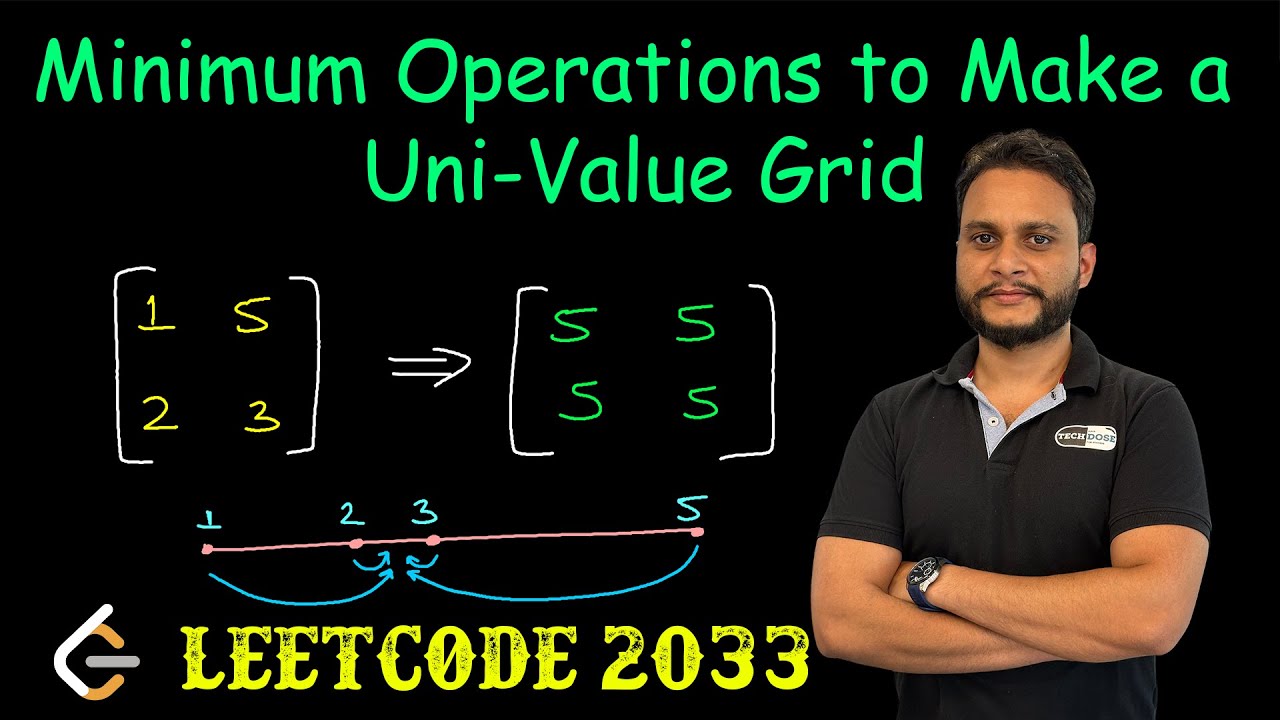 Minimum Operations to Make a Uni Value Grid | Leetcode 2033
