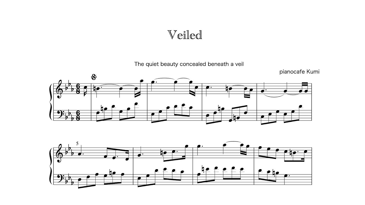 【Sheet Music / 楽譜付き】A Sad and Emotional Dark Piano Piece ~ “Veiled” ｜ Dark Decadent