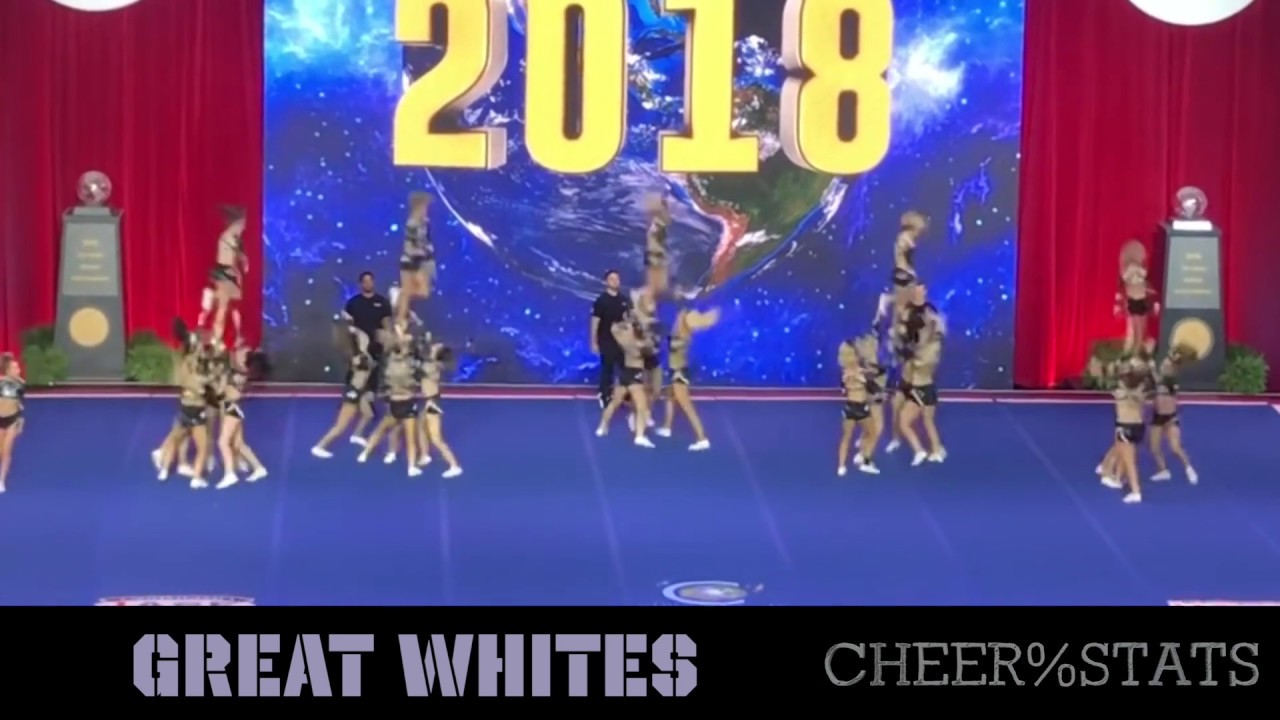 CheerSport Sharks Great Whites // Top 5 Stunts // CHEERSTATS