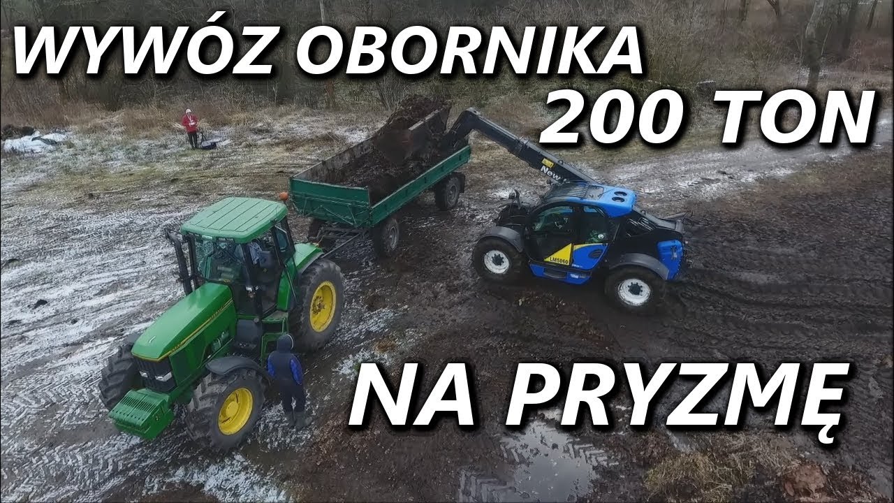 Zimowy wywóz obornika na pryzmę 2018 ☆ 200 ton ☆ NewHolland w akcji ☆ 3 zestawy ☆