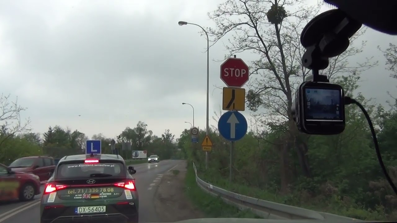 Karwińska w Gazową bez polecenia w prawo strefa egz.! Wrocław OSK Kursant MAPA SKRZYŻOWAŃ]