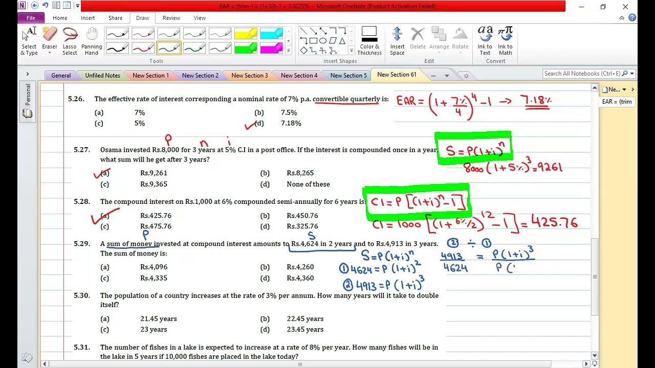 Financial maths 5 26 to 5 30