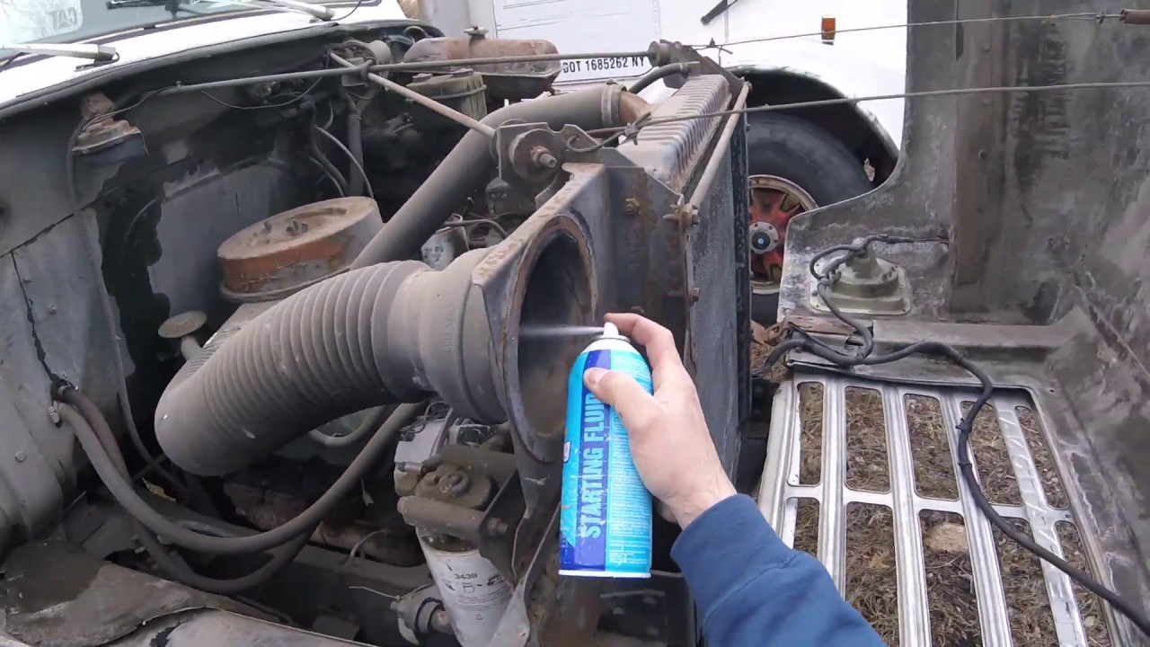 Starting 6.9L Diesel With Ether - Vic's Yard