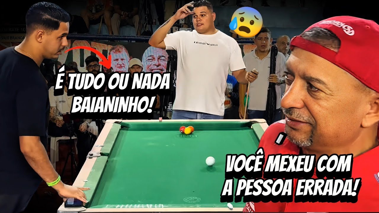 R$ 160 MIL 🔥😱 - ELE QUERIA JOGAR CARO CONTRA O BAIANINHO DE MAUÁ! #sinuca 