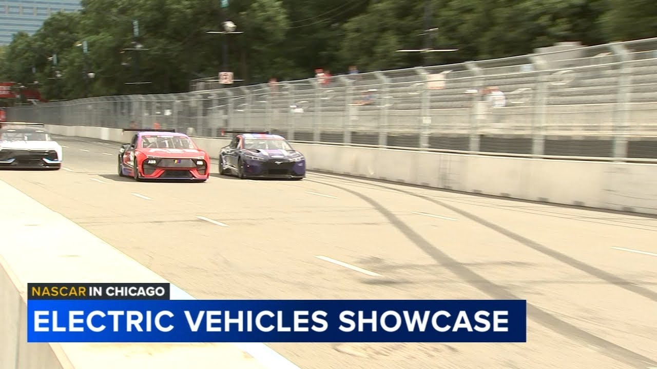 Electric vehicles showcased at NASCAR Chicago Street Race