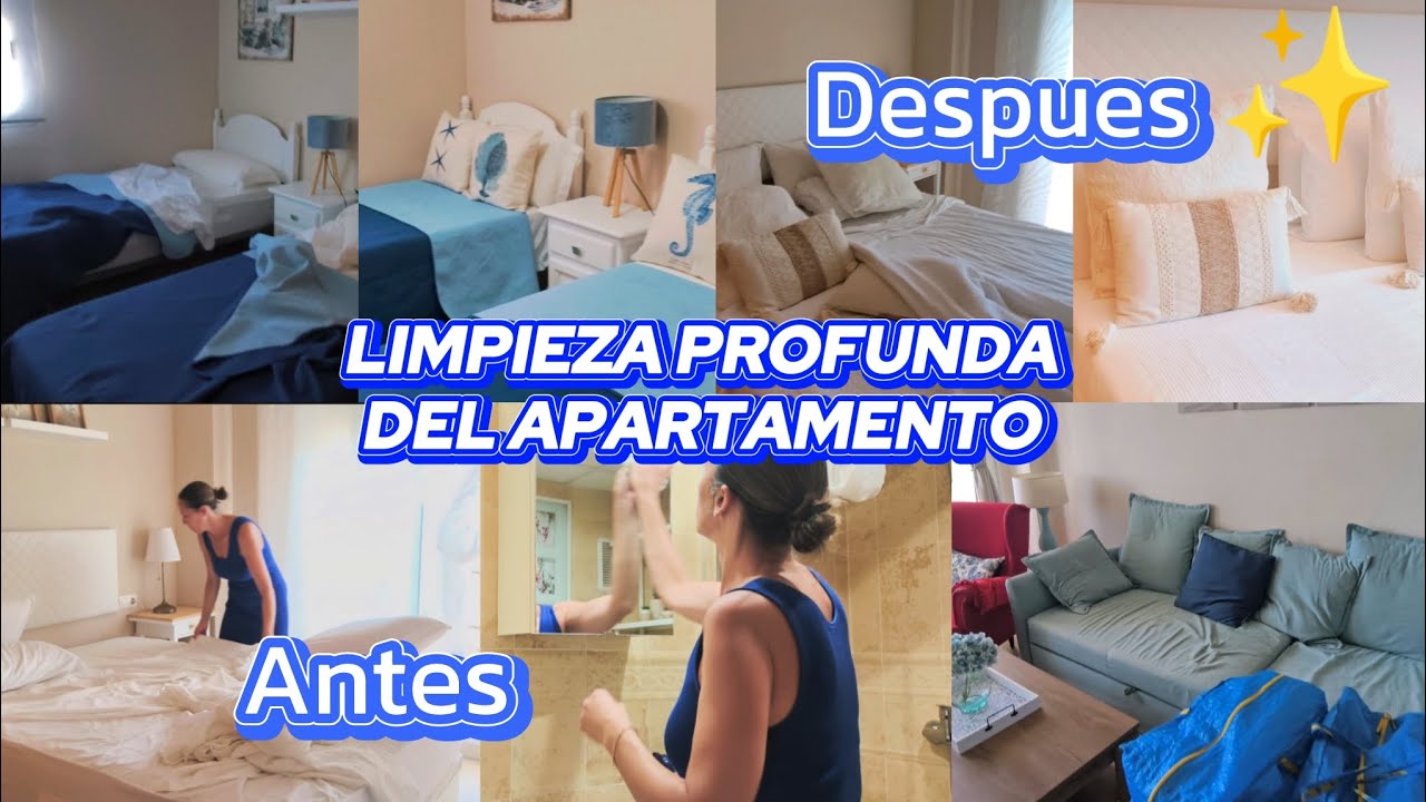 LIMPIEZA PROFUNDA DEL APARTAMENTO ✨🏖️/ ANTES Y DESPUES 💫/ VUELVE LA CALMA 💙