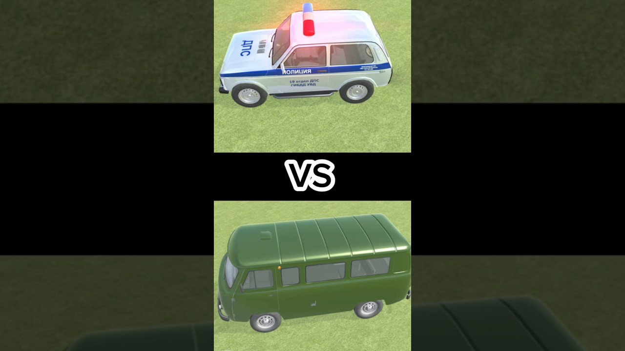 🚓 Police Car vs UAZ Bukhanka | Fire Ring Jump! 🔥