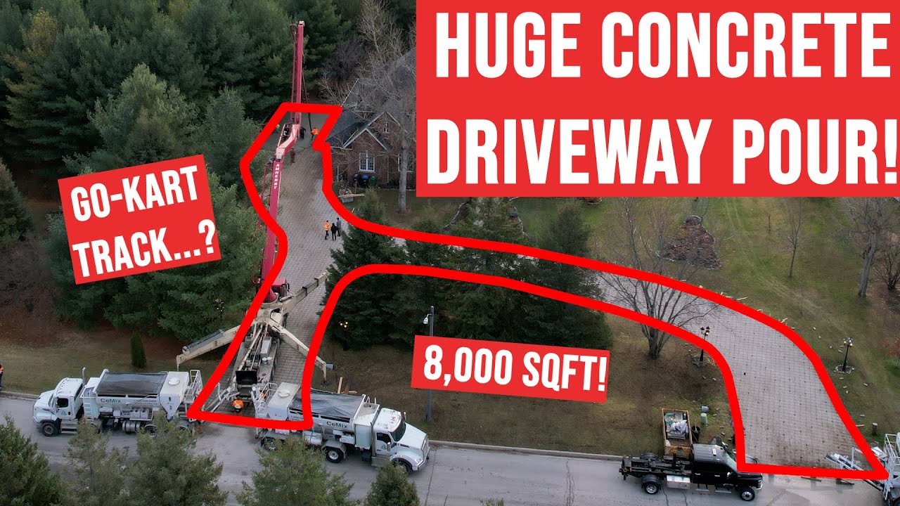 HUGE CONCRETE DRIVEWAY POUR!