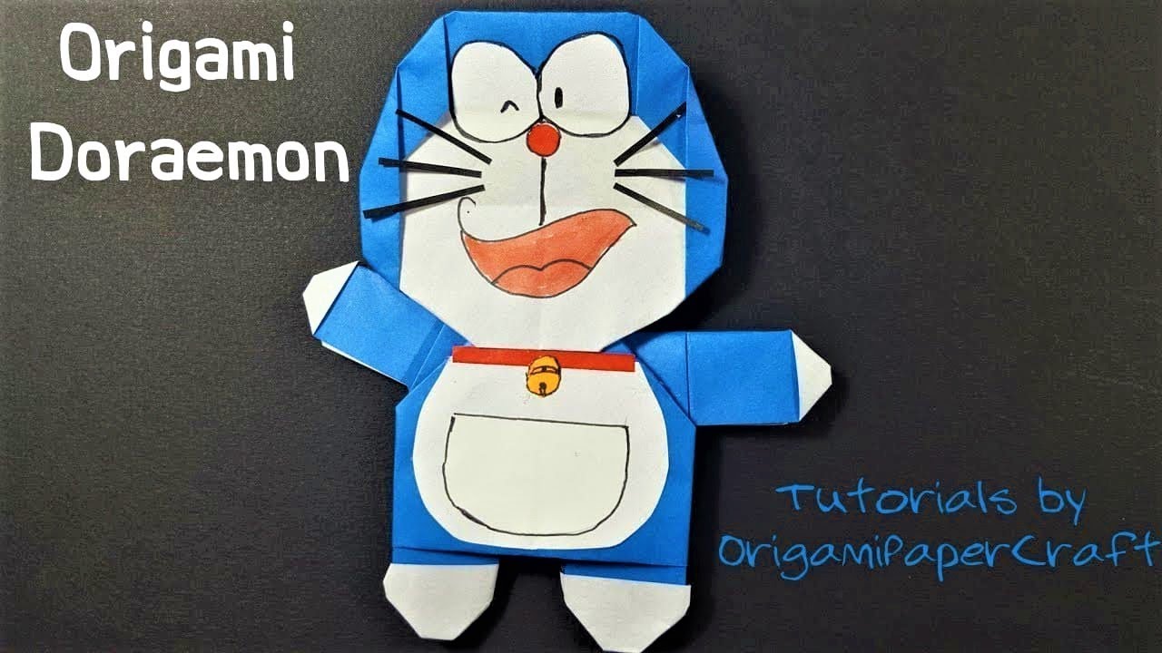 How To Make An Origami DIY  DORAEMON 🔵 Tutorial By OrigamiPaperCraft