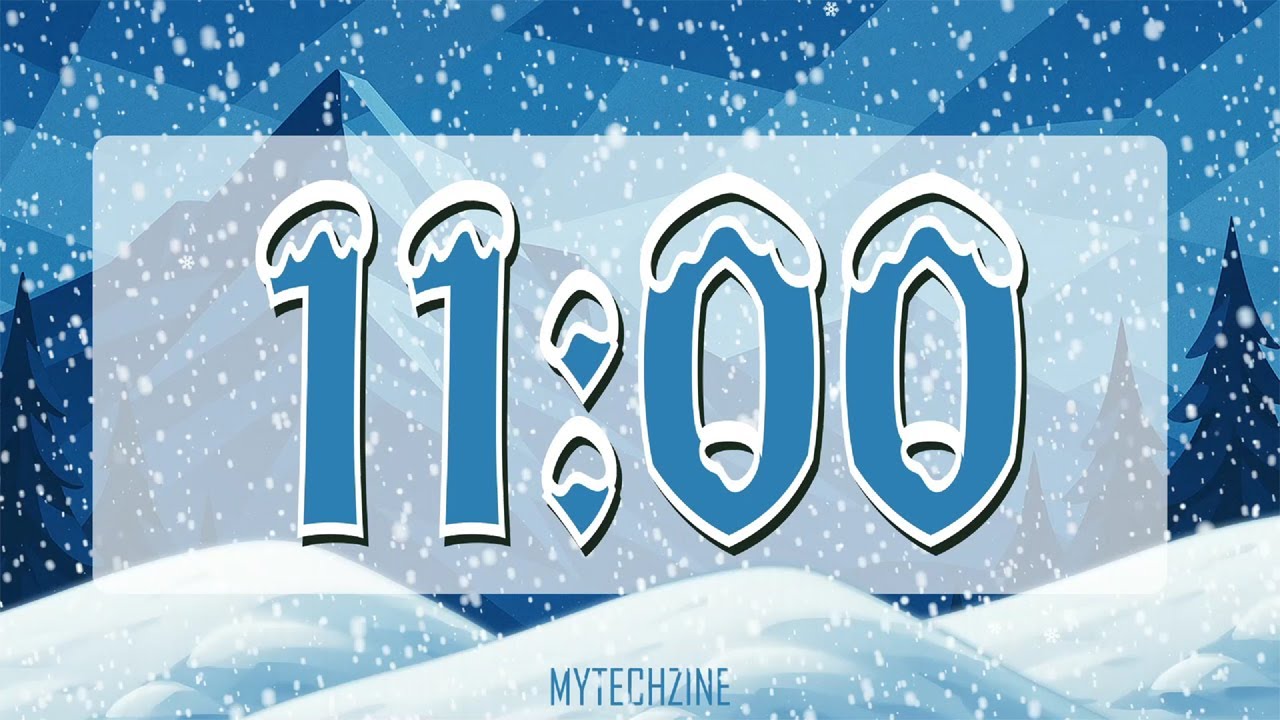 11 Minute Winter Timer | Silent Christmas Countdown with End Alarm