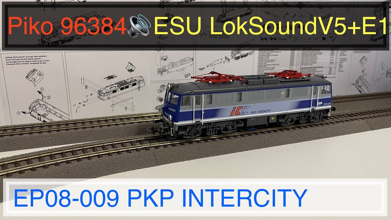 UNBOXING: #EP08-009 #ESULokSound #102E #Piko #DCC | TestESU Lok SoundV5 | #PKPInterCity | #Piko96384