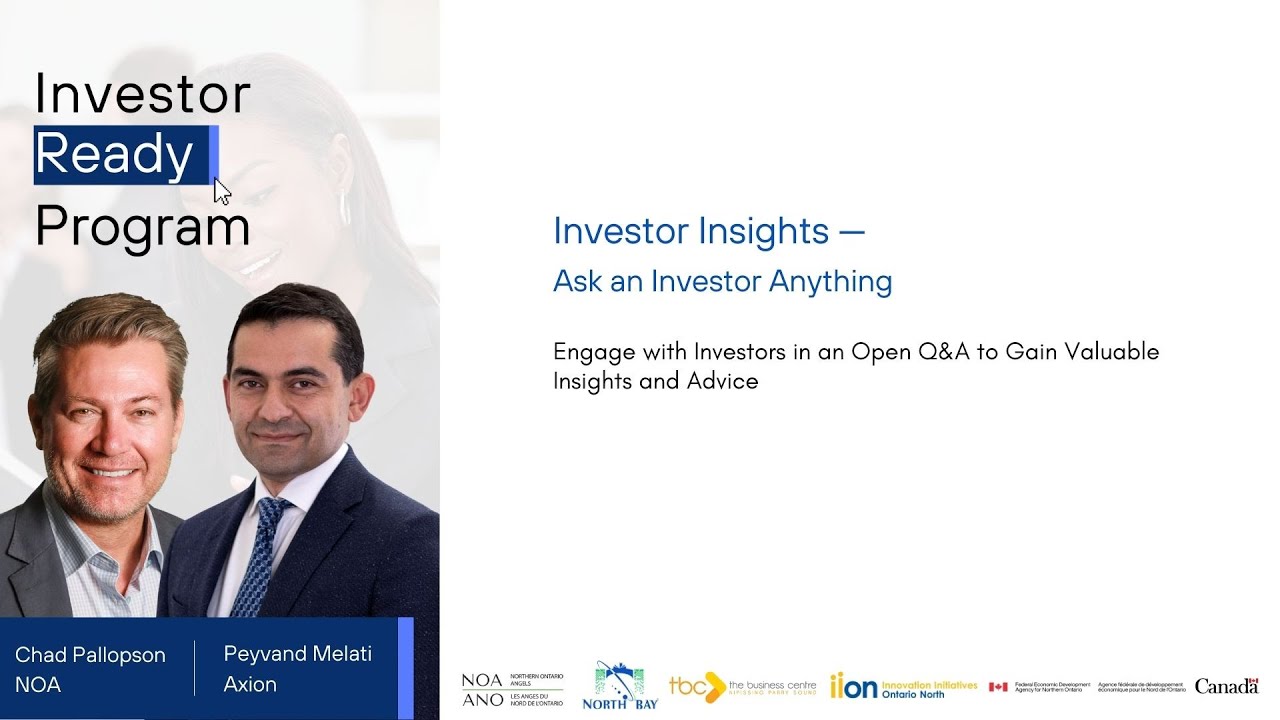 Investor Ready Program Investor Insights - Chad Pallopson / Peyvand Melati
