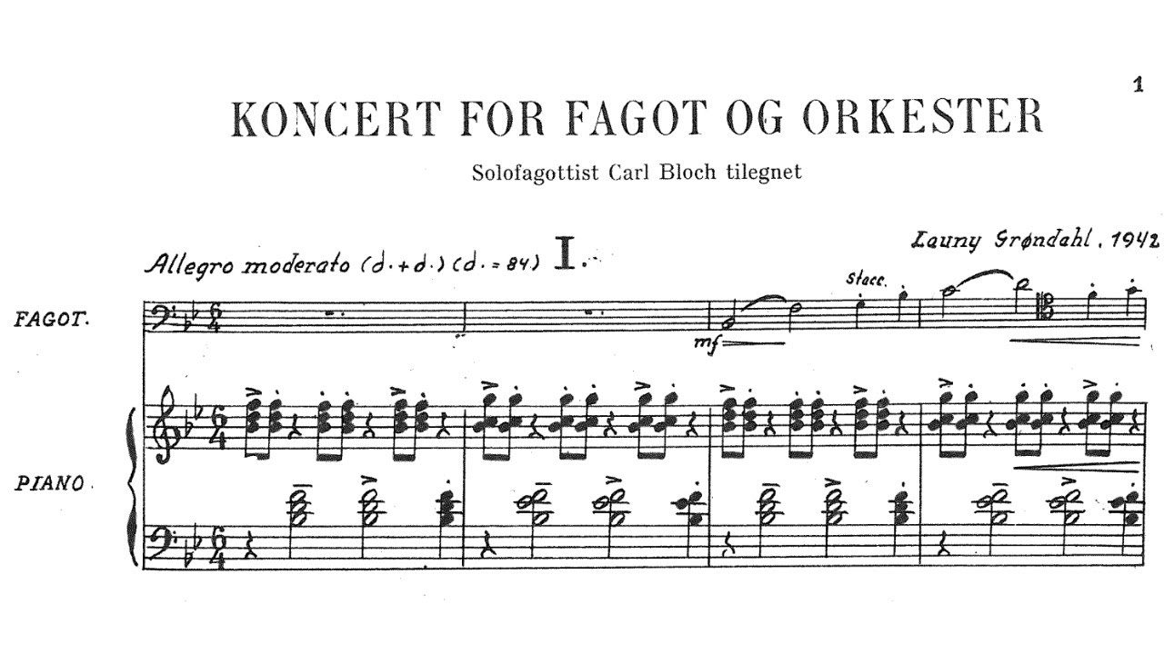 Launy Grøndahl: Bassoon Concerto (1942)