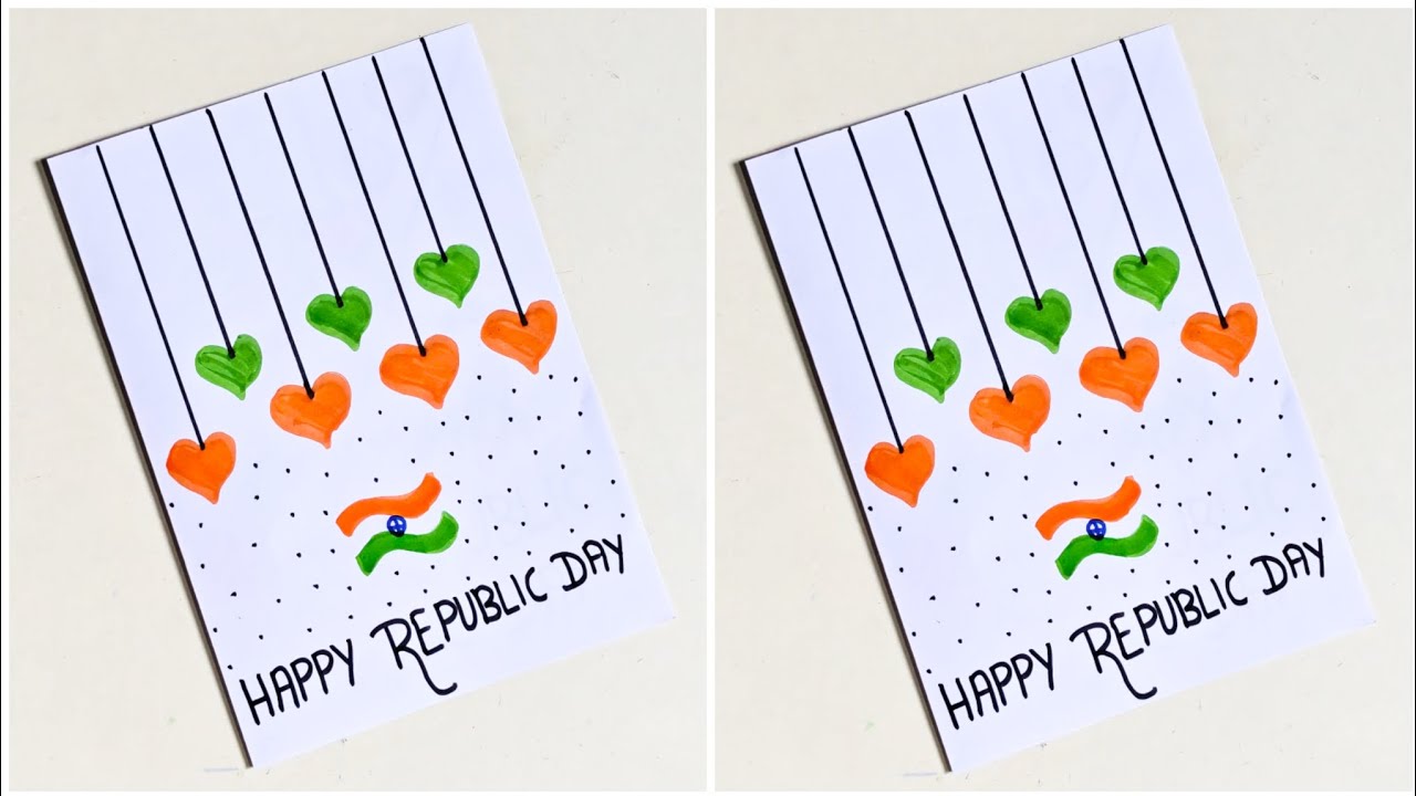 Last 2 minutes easy republic day greeting card / republic day card making / republic day card idea