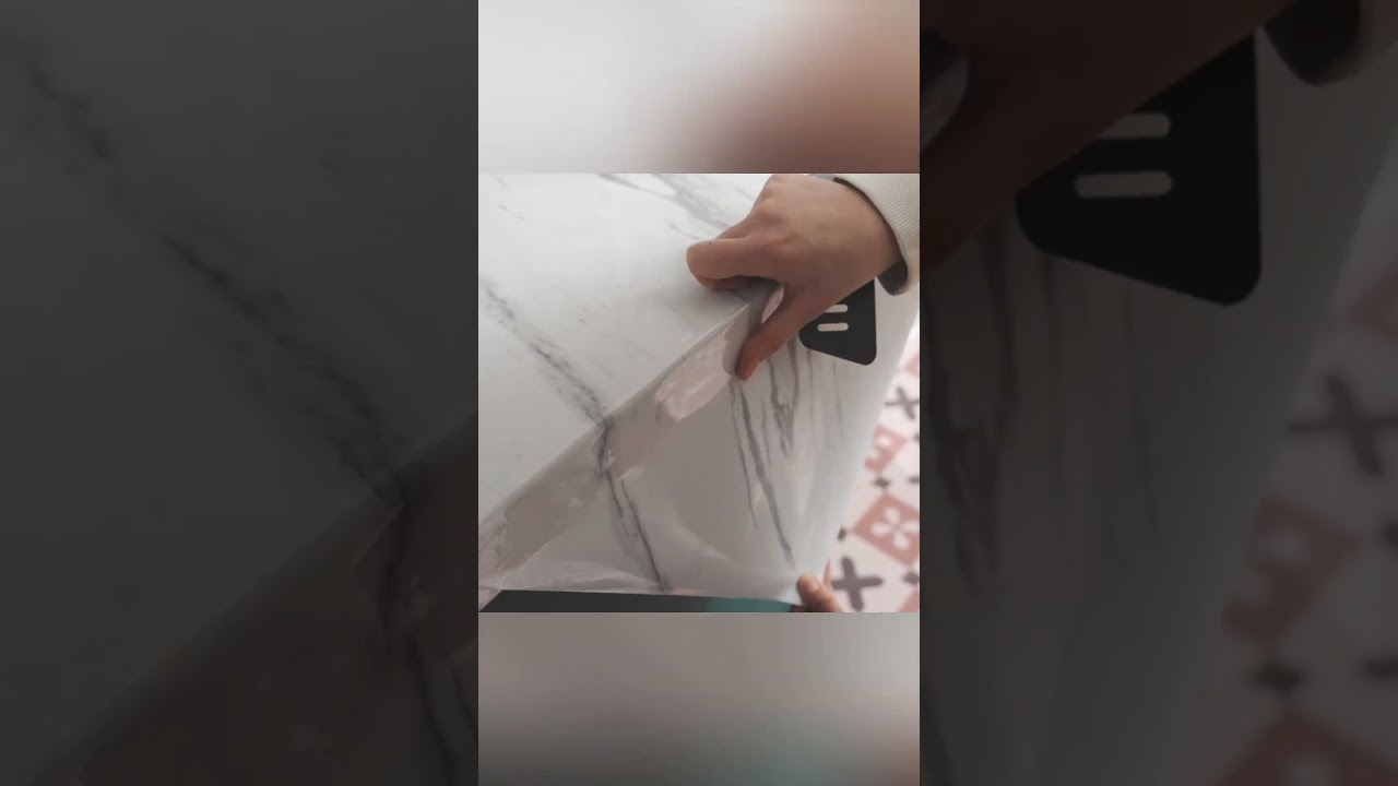 Countertop DIY Marble Effect Contact Paper | USING PEEL & STICK CONTACT PAPER| RENTER FRIENDLY