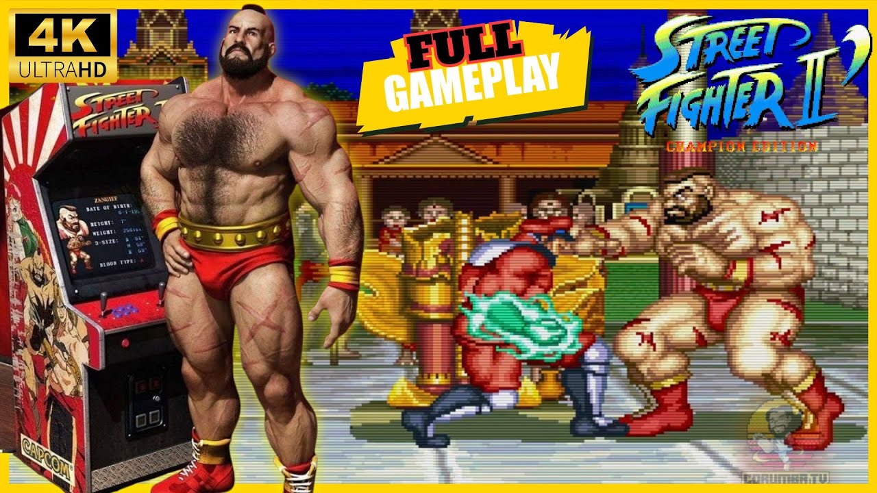 STREET FIGHTER II CHAMPION EDITION FULL GAMEPLAY ZANGIEF LongPlay  (ストリートファイターII) 4K 60FPS