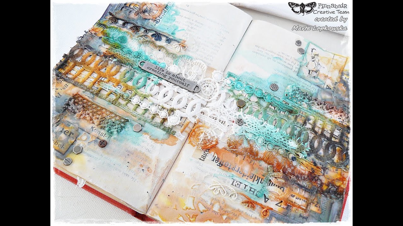 Mixed media art journal for Finnabair tutorial