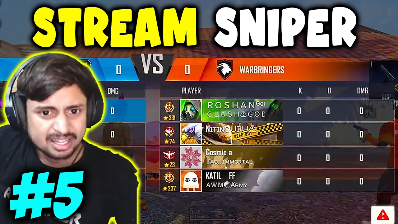 rg gamer vs stream sniper 🔥 part 5