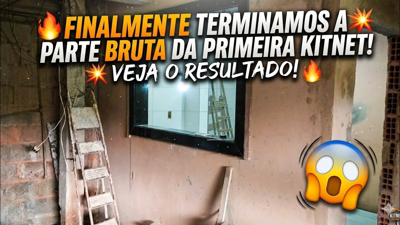 Finalizamos a parte Bruta da primeira kitnet 🙏🏽