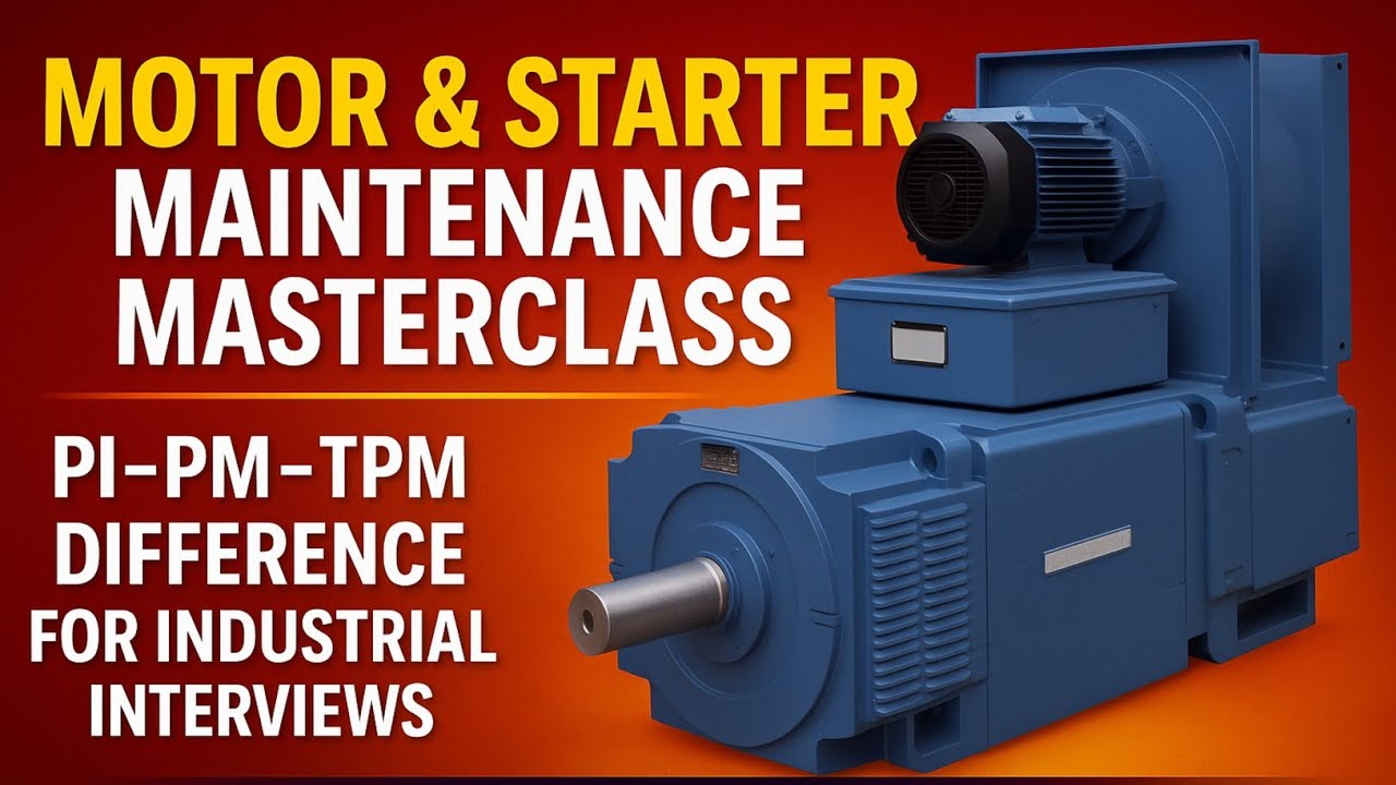 Motor and Starter Maintenance | PI,PM,TPM में क्या अंतर है | PI and PM Explain in Hindi @tapan