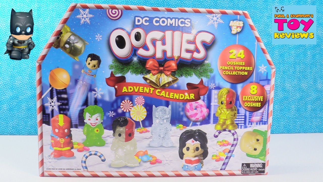DC Comics OOSHIES Advent Calendar Batman Wonder Woman Squishy Toy Review | PSToyReviews