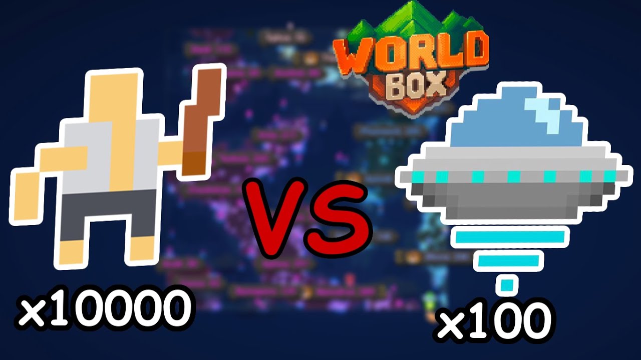 Смогут ли 5000 людей победить 100 НЛО в WorldBox?