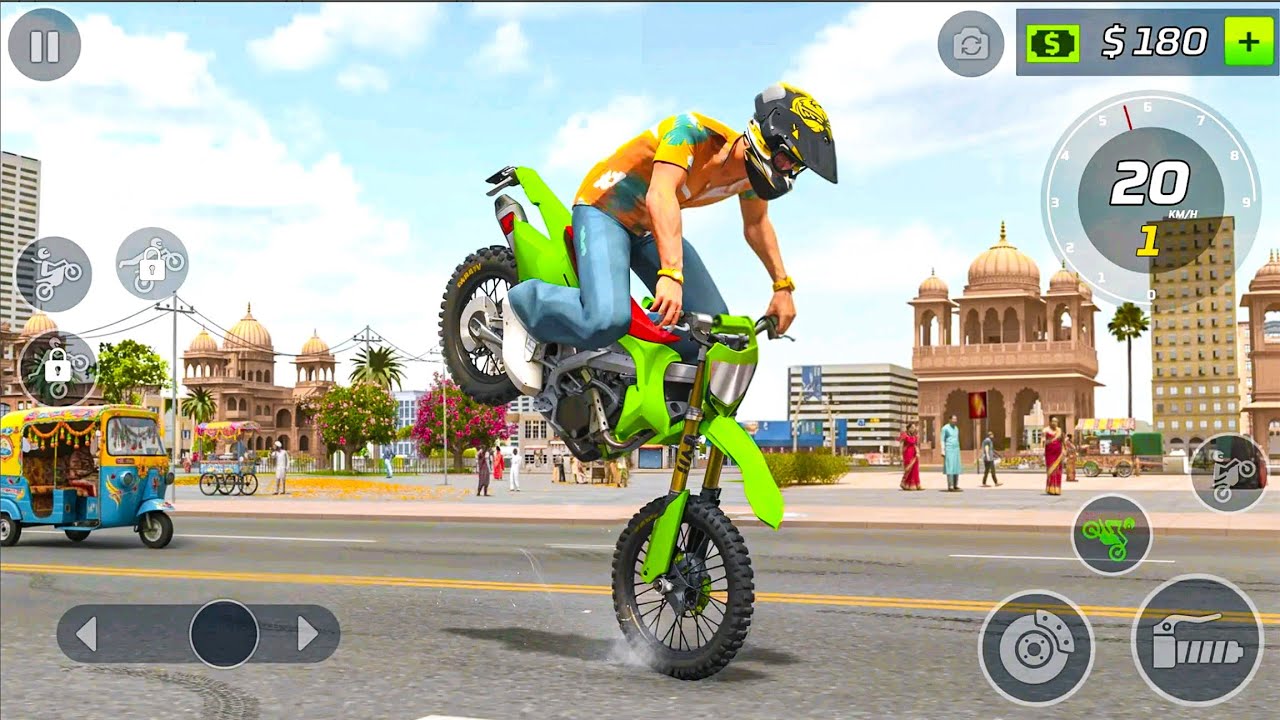 MOTOBIKE Wheelie Stunt Game - Bike Riding Stunt Gameplay -Android Gameplay 