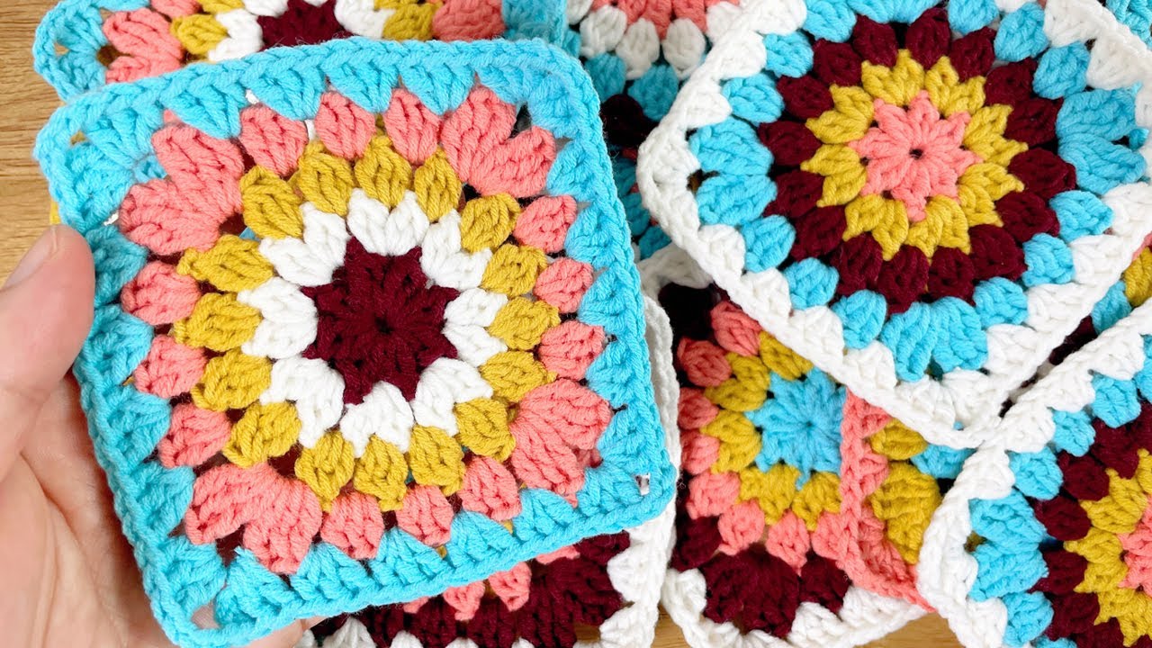 [ENG] 코바늘 기본 모티브 뜨기, 코바늘 초보자 티코스터 뜨는 방법, Crochet Motif