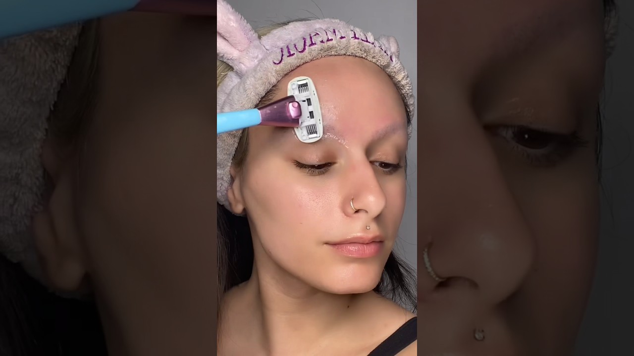 This Barbie shaves her brows completely off! 🪒💞 #nobrows #brows