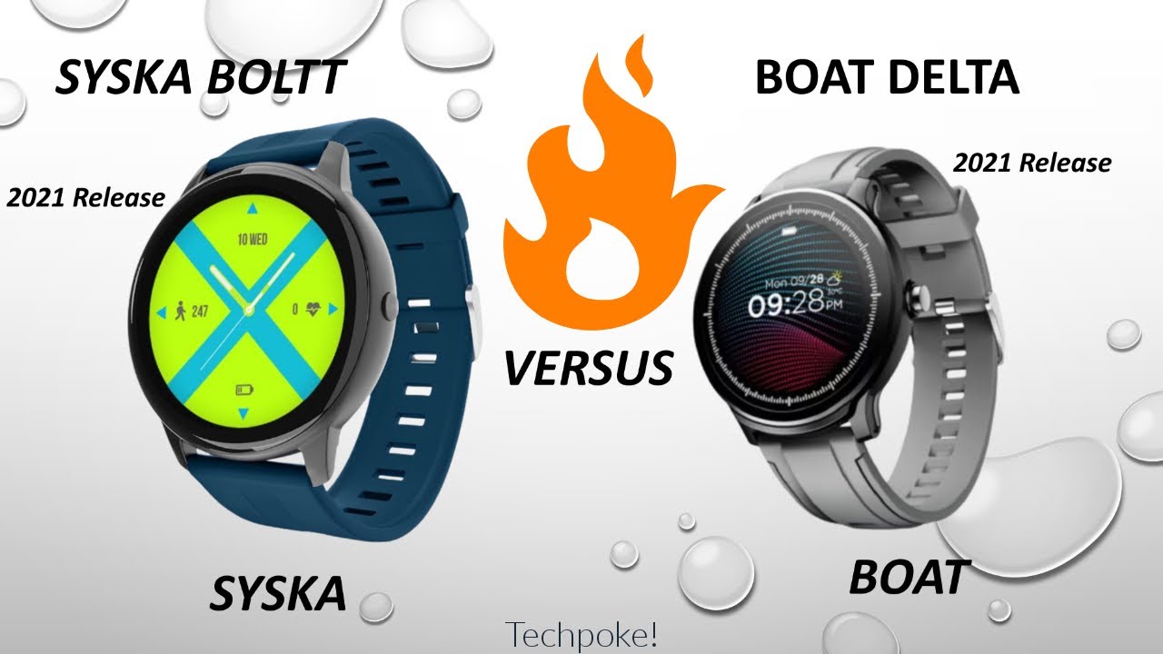 Boat watch DELTA vs Syska Boltt | Fitness watch- spo2-HR-Ip68 | under 2500😇 #Techpoke!