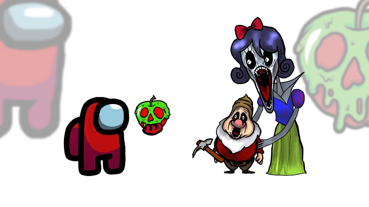 Mini Crewmate Kills Snow White Analog Horror Characters | Among Us